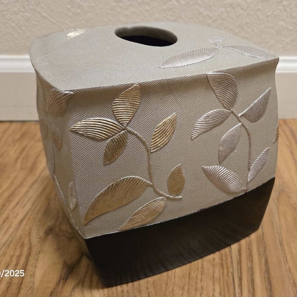 Decorative Tissue Box Cover Holder Square Ceramic